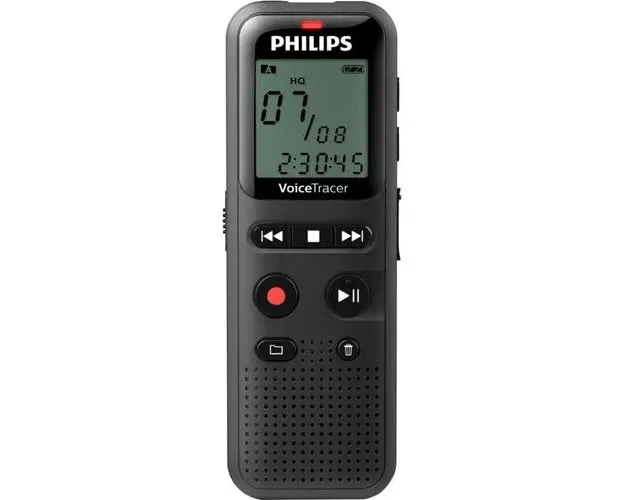 Reportofon stereo Philips VoiceTracer DVT 1160, 8GB, 3.5 mm, LCD 2inch (Negru)