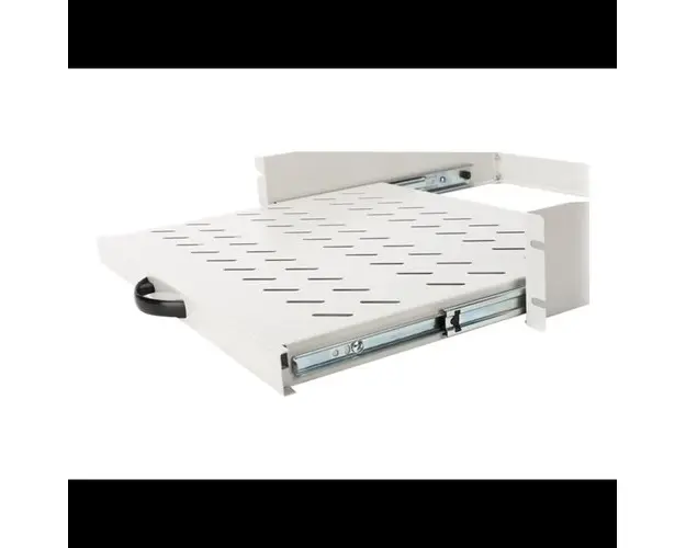 Raft extensibil DIGITUS DN-19-TRAY-2-450, instalare fixa, pana la 30 kg, metal, 2U (Alb)
