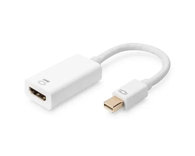 Adaptor mini DisplayPort la HDMI, DIGITUS, 0.2m, Alb