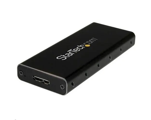Rack SSD Extern Startech SM21BMU31C3 pentru M.2 SATA, USB-C 10 Gbps (Negru)