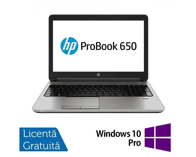 Laptop Refurbished HP ProBook 650 G3, Intel Core i5-7200U 2.50GHz, 8GB DDR4, 256GB SSD, 15.6 Inch, Tastatura Numerica, Webcam + Windows 10 Pro