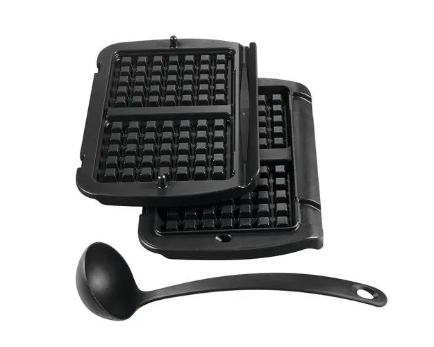 Accesoriu pentru gofre Tefal XA724810, placi antiaderente, lavabil in masina de spalat vase, compatibil cu OptiGrill+ GC712xxx, GC714xxx, GC716xxx si OptiGrill Elite GC750xxx, Negru