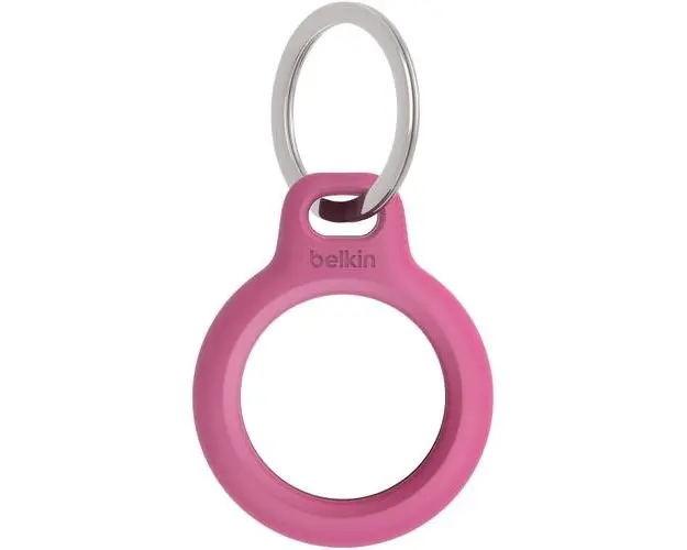 Suport securizat Belkin cu inel pentru AirTag Apple, Roz