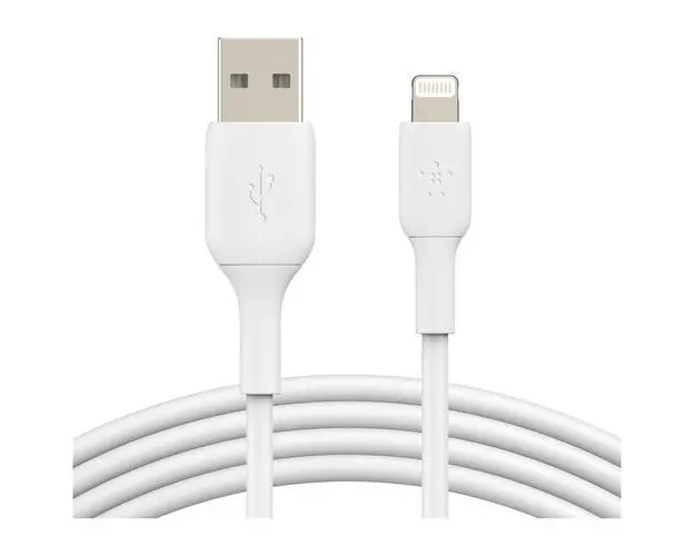 Cablu Belkin BOOST CHARGE USB-A catre Lightning, PVC, 2M (Alb)