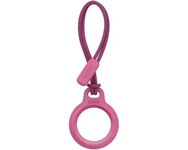 Suport securizat Belkin cu curea pentru AirTag Apple, Roz