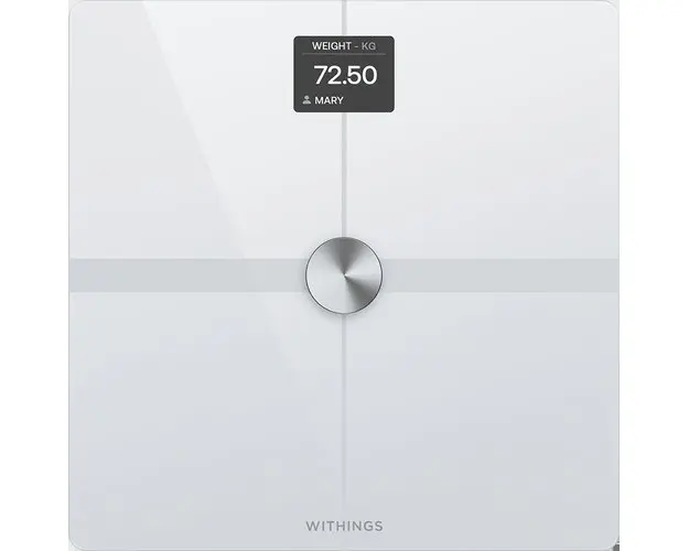 Cantar Wi-Fi pentru compozitie corporala avansata Withings Body Smart, Alb
