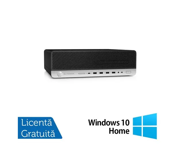 Calculator Sistem PC Refurbished HP ProDesk 800 G3 SFF, Intel Core i5-7500 3.40-3.80GHz, 8GB DDR4, 256GB SSD + Windows 10 Home