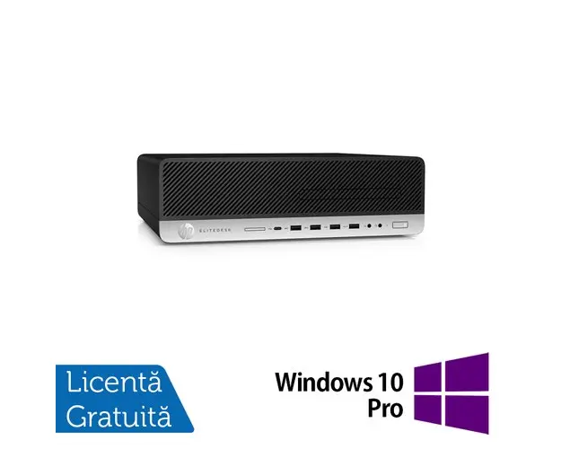 Calculator Sistem PC Refurbished HP ProDesk 800 G3 SFF, Intel Core i5-7500 3.40-3.80GHz, 8GB DDR4, 256GB SSD + Windows 10 Pro