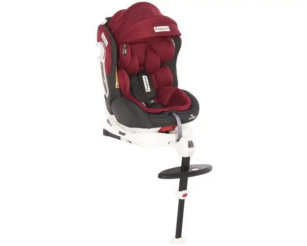 Scaun auto ISOFIX Lorelli Pegasus Red & Black, 0-36 kg, rotativ 360 grade, Rosu