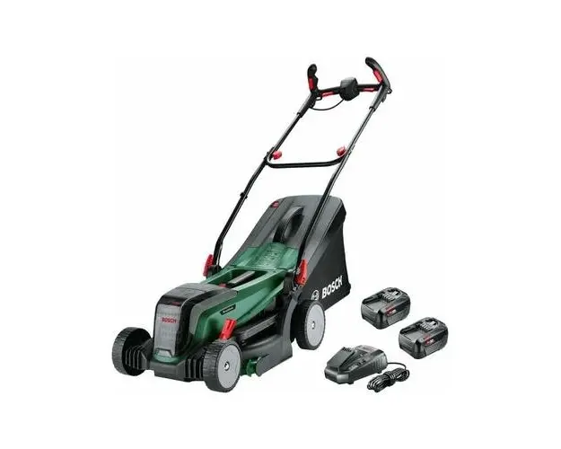 Masina de tuns iarba pe acumulator Bosch 06008B9E00 UniversalRotak 2x18V-37-550, latime taiere 37 cm, suprafata gazon 550 m2