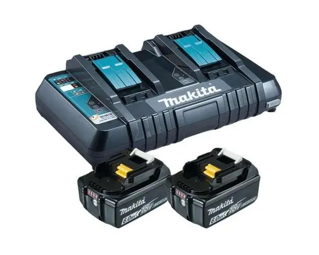 Set 2 acumulatori 6 Ah si incarcator Makita BL1860B & DC18RD