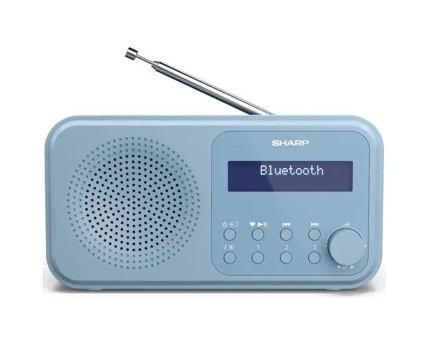 Radio portabil digital Sharp Tokyo, DAB+, FM RDS, Bluetooth, Albastru