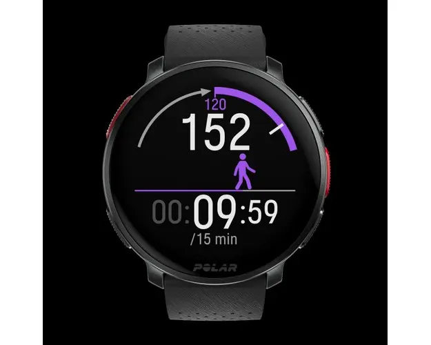 Ceas smartwatch Polar Vantage V3, ecran 1.39inch AMOLED, bratara silicon, Bluetooth (Negru)