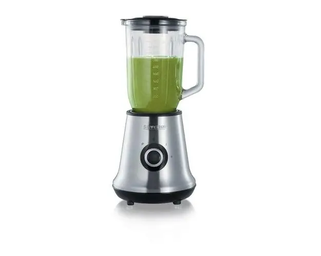 Blender Severin + Smoothie Mix & Go, Otel, 500 W, 1 l (Negru/Argintiu)