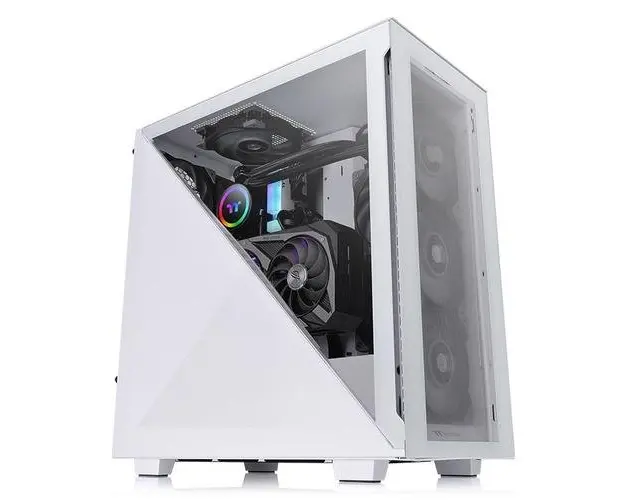 Carcasa Thermaltake Divider 300 TG Snow, ATX, Fara sursa, Middle Tower (Alb)