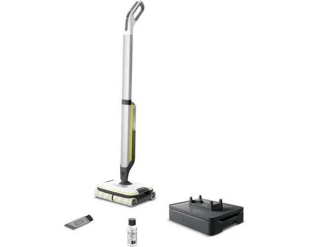 Mop electric Karcher FC 7 Cordless, 1.055-701.0, 25.55 V, 400 ml (apa curata)/ 200 ml (apa murdara), latime rola 30 cm, autonomie 45 minute (max.), statie de parcare/ curatare (Alb/Negru)