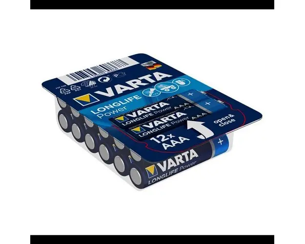 Set 12 x Baterie alcalina, VARTA, AAA, LR03, 1.5 V