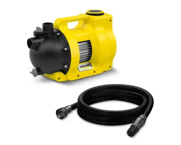 Pompa apa de suprafata Karcher BP 6000 Garden Set, 1000 W, debit maxim 6000 l/h, inaltime de pompare 45 m, presiune 4.5 bar, inaltime de absorbtie 8 m, furtun de aspirare 3.5 m, supapa sens, filtru aspirare