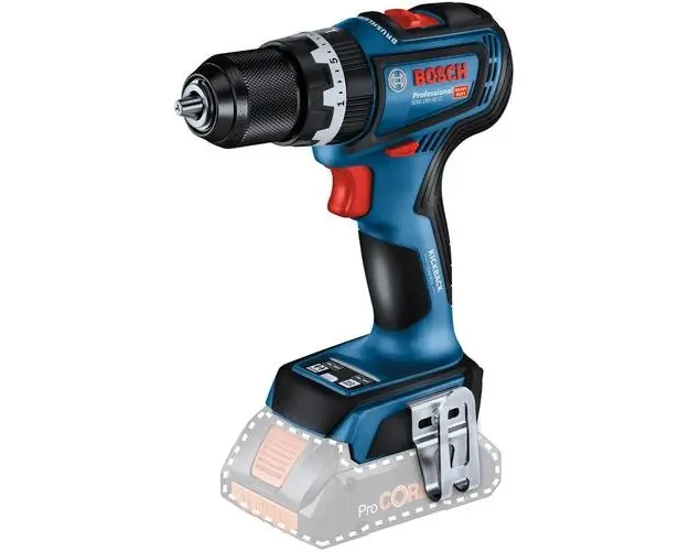 Masina de gaurit si insurubat pe acumulator Bosch Professional GSB 18V-90 C, 18 V, 64 Nm, 2100 RPM, 13 mm mandrina, cutie L-Boxx, fara acumulator/incarcator (Albastru)