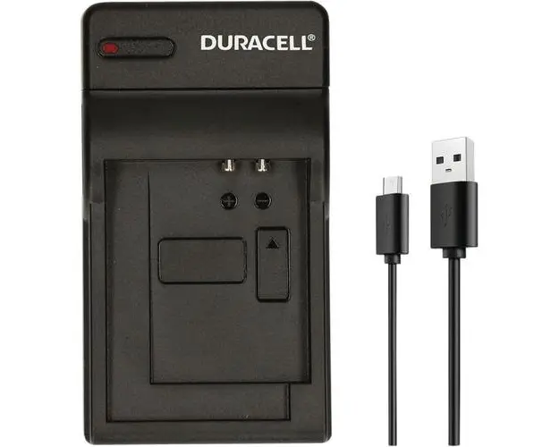 Incarcator cu cablu USB Duracell DRP5957, compatibil cu DRPBLC12/DMW-BLC12 (Negru)