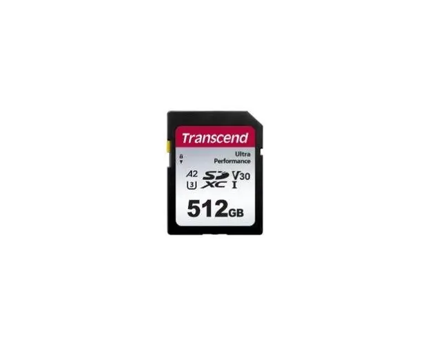 Card de memorie, Transcend, 512 GB, SDXC, Ultra Performance Class 10 UHS-I, V30, A2