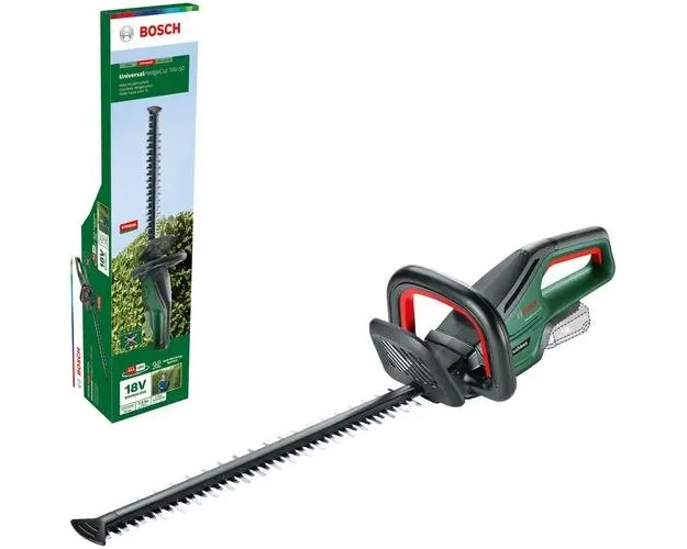 Trimmer Bosch UniversalHedgeCut 0600849K00, 18 V, 2800 curse/min, 500 mm lungime lama, 20 mm deschidere dinti, fara acumulator/incarcator