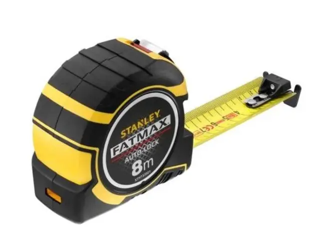 Ruleta cu banda metalica, cu autoblocare, Stanley Fatmax XTHT0-33501, 8 m