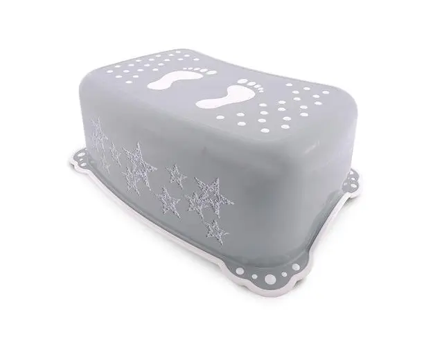 Inaltator baie antiderapant LORELLI Little Stars Grey, insertii cauciuc