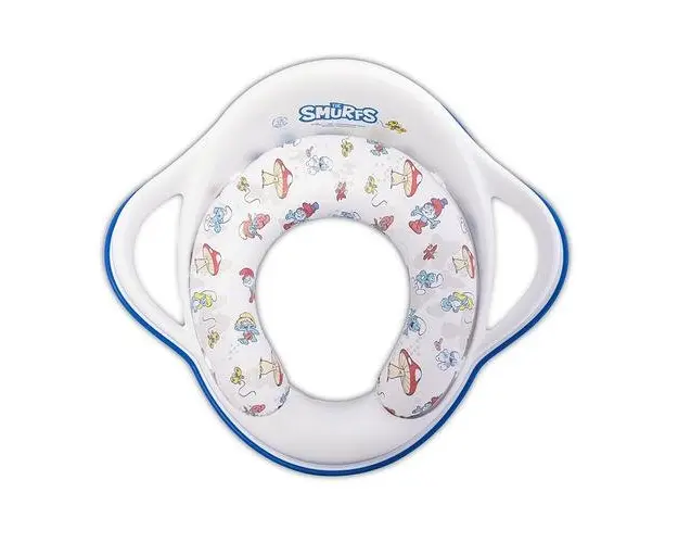 Reductor moale pentru toaleta Lorelli Strumfi White, cu manere
