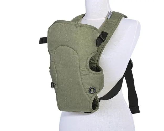 Marsupiu ergonomic pentru copii Lorelli Between, 2 pozitii, centuri de siguranta ajustabile, curele reglabile, pernuta pentru cap, 0-9 Kg, Verde