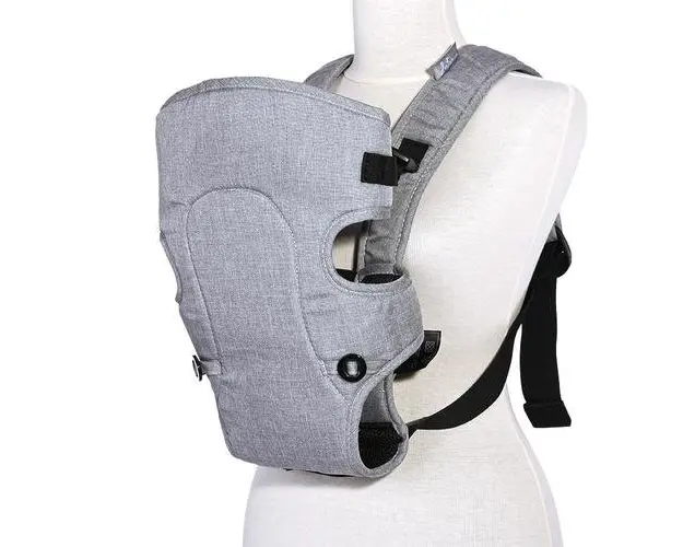 Marsupiu ergonomic pentru copii Lorelli Between, 2 pozitii, centuri de siguranta ajustabile, curele reglabile, pernuta pentru cap, 0-9 Kg, Gri