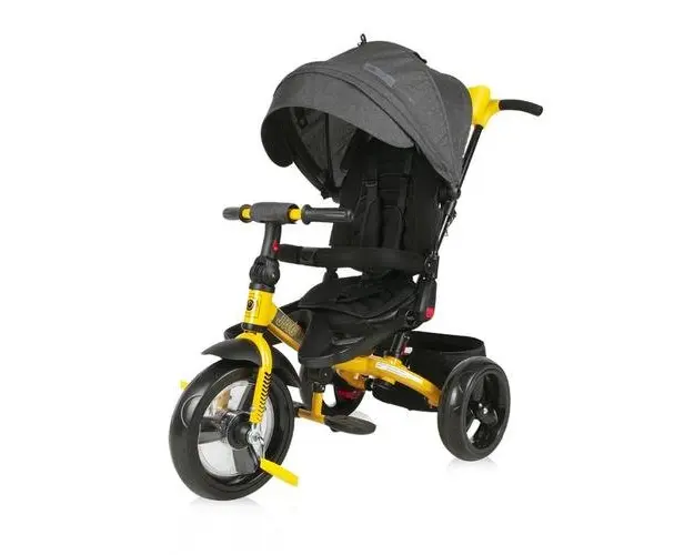 Tricicleta multifunctionala 4in1 Lorelli Jaguar, Negru/Galben
