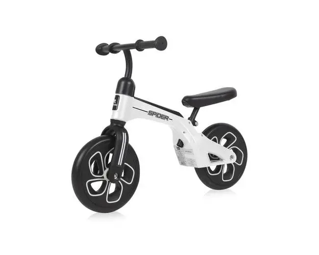 Bicicleta de tranzitie pentru copii Lorelli Spider, fara pedale, roti mari, Alb