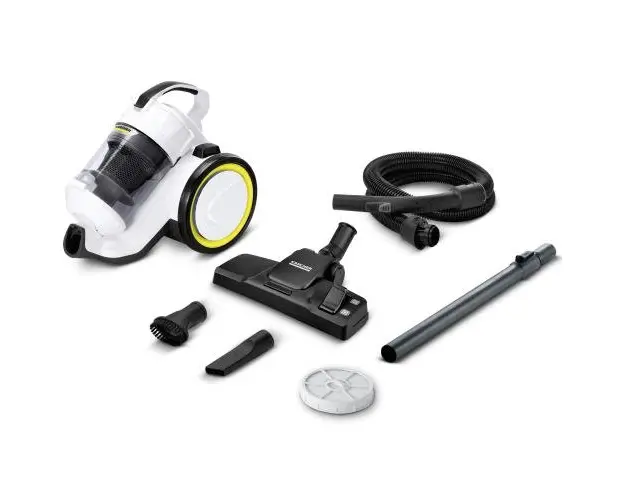 Aspirator fara sac Karcher VC 3, 1.198-053.0, 700W, 0.9 l, Tub telescopic din metal, HEPA 12, Triplu ciclonic, Alb/Negru