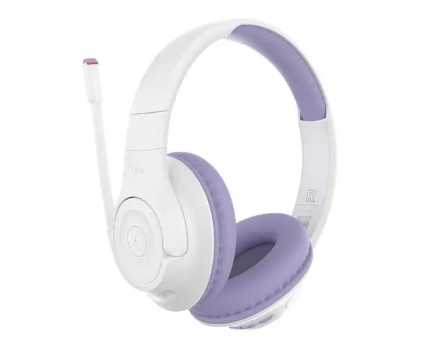 Casti Stereo Wireless pentru copii Belkin SoundForm Inspire, Bluetooth, Microfon (Alb/Mov)