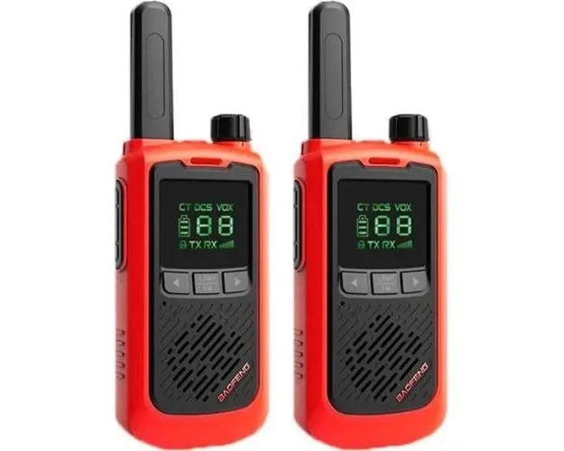 Set 2 statii radio PMR Baofeng BF-T17, raza de actiune pana la 5 km (Rosu)