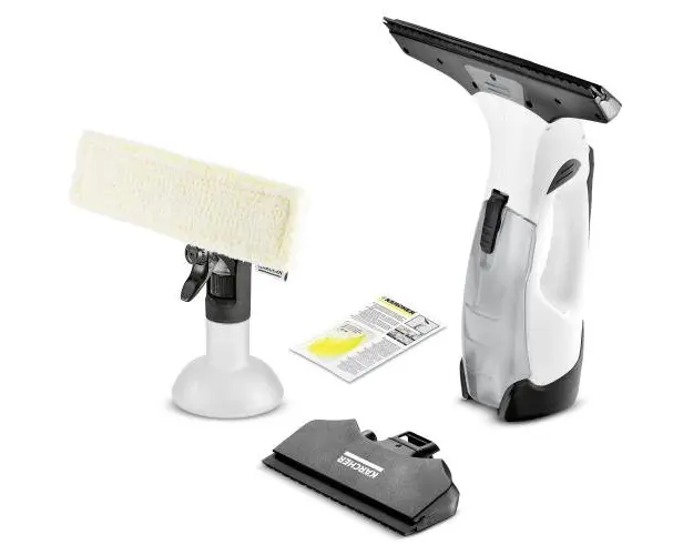 Aspirator de geamuri Karcher WV 5 Premium, 1.633-701.0, 35 min, Rezervor apa 100 ml, Flacon 250 ml (Alb/Negru)