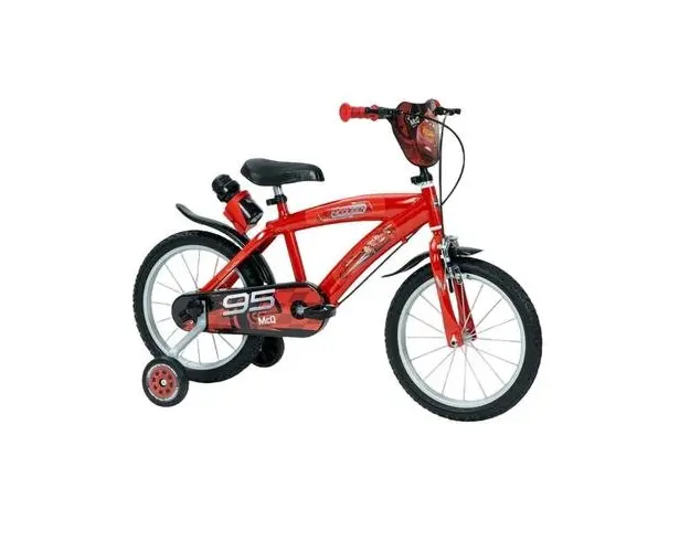 Bicicleta pentru copii Disney Cars, 16 inch, Rosu