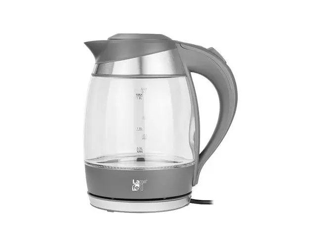 Ceainic electric LaFe CEG016, 2200W, 1.8L, Fara BPA, Sticla, Negru