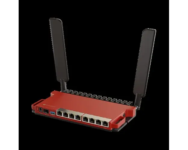 Router Wireless MIKROTIK AX600, 2.4 GHz, 8x1000Mbps, 1x2500Mbps SFP, PoE (Rosu/Negru)