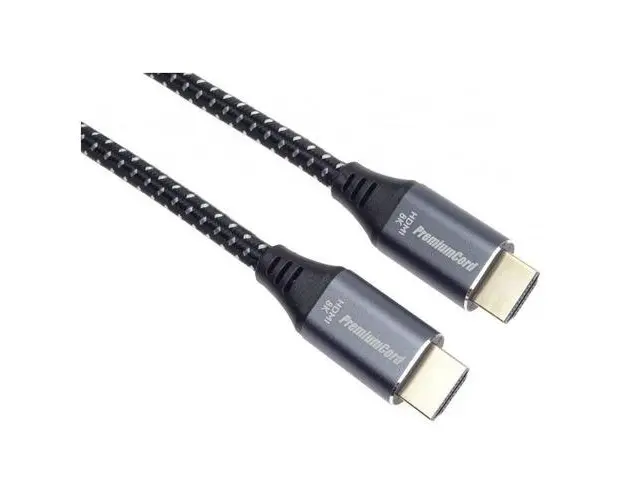 Cablu HDMI, Ultra High Speed, 8K@60Hz, Versiunea 2.1, conectori auriti metalici din aluminiu, 1m, PremiumCord, kphdm21s1