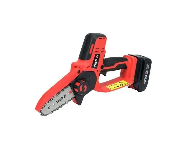 Mini Fierastrau Electric Yato YT-828135, include acumulator Li-Ion 18 V, 2.0Ah si incarcator (Rosu)