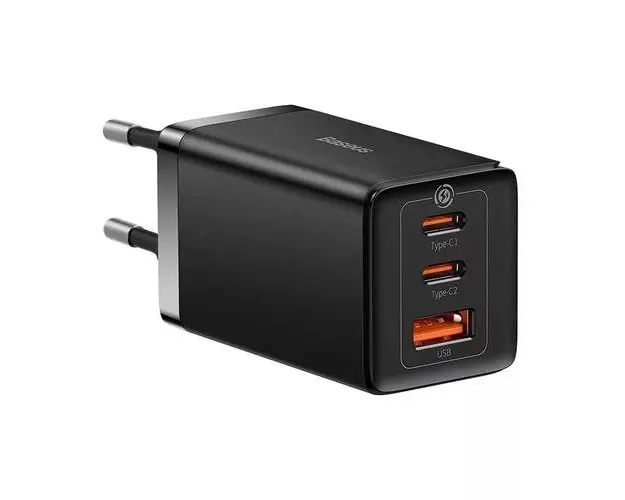 Incarcator Baseus CCGP120201, 2xUSB-C, 65W, Negru