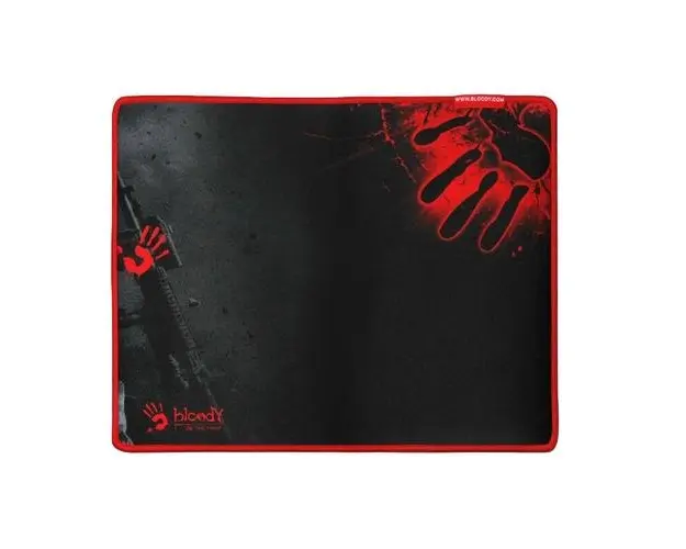 Mouse pad, A4TECH Bloody B-081S, Gamer, 350x280x2 mm, Textil, Anti-alunecare, Negru-Rosu