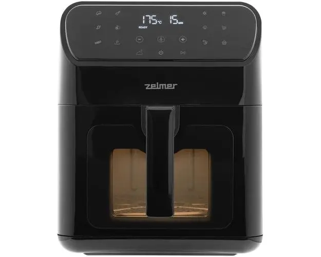 Friteuza cu aer cald multifunctionala Zelmer ZAF6500, capacitate 6,5 l, 1500 W, 13 programe automate de gatire, Negru