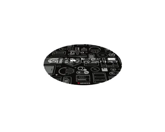 Covoras scaune de gaming Genesis Tellur, Poliester, 1000 mm (Negru/Alb)