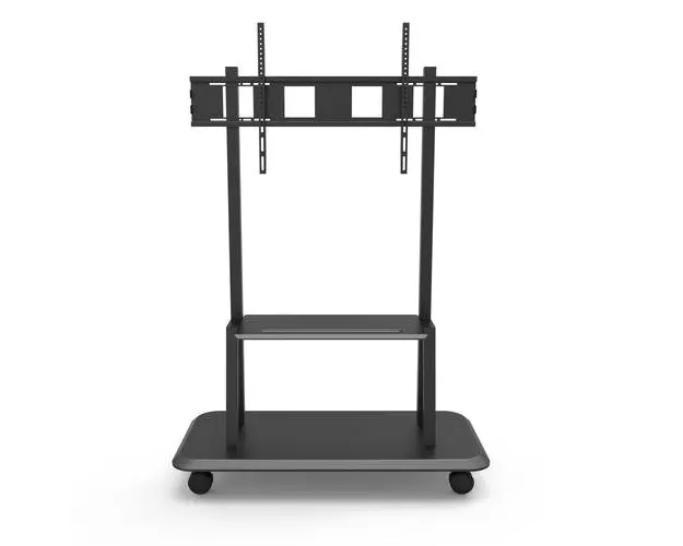 Stand TV Techly ICA-TR31, mobil, multifunctional, baza dreptunghiulara cu roti 55 - 120 inch, reglabil inaltime, Negru, ICA-TR31