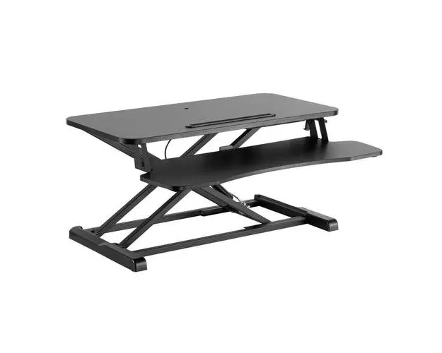 Stand de lucru Techly ICA-LCD 303, reglabil inaltime, arc pe gaz, raft tastatura (Negru)