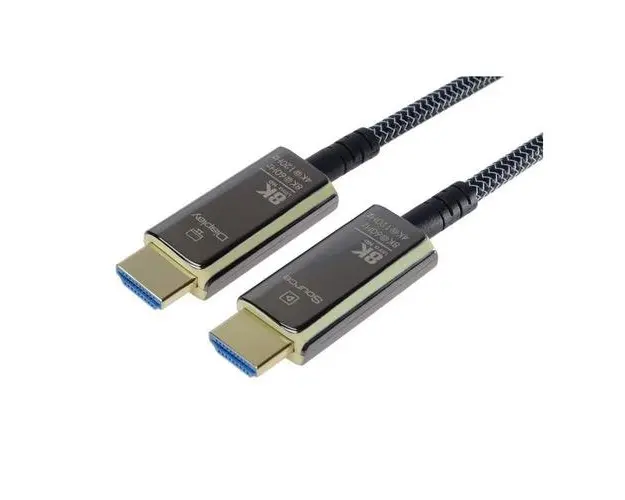Cablu HDMI Optic, 48Gbps, 8K@60Hz, Active Optical (AOC), V2.1, manson de plasa, conectori auriti, 30m, PremiumCord kphdm21t30