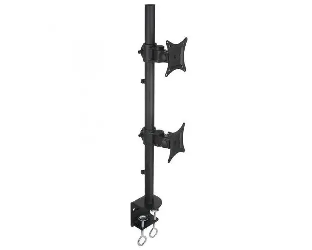 Suport universal de birou Techly ICA-LCD 350-D, pentru doua monitoare, 13 - 27 inch (Negru)